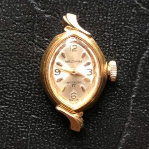 Waltham Incabloc 17 Jewels Swiss Watch Face